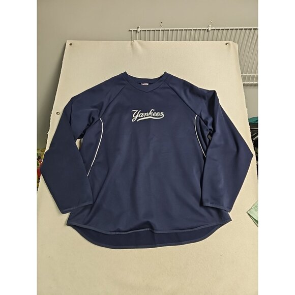 Majestic Other - Majestic NY Yankees Authentic Therma Base Cage Pullover Men's Large XL MLB Blue